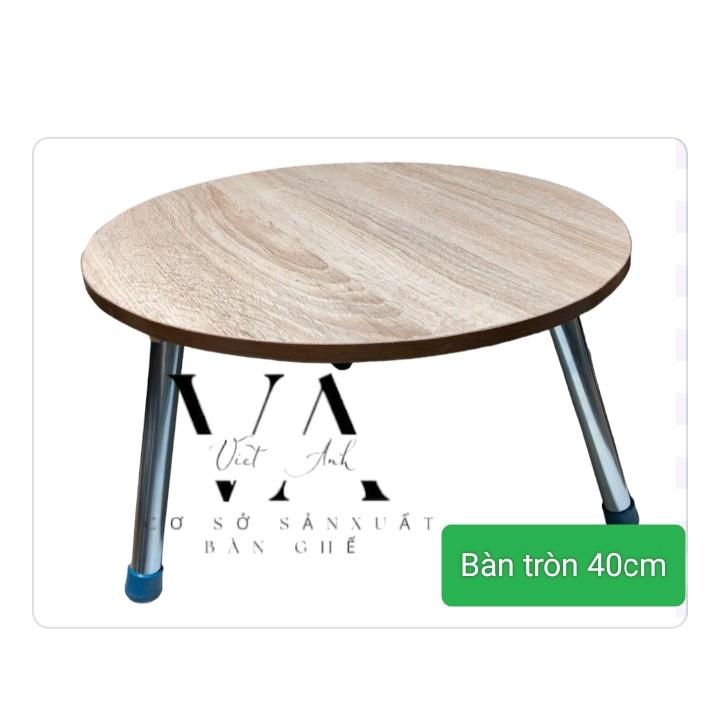 Bàn tròn vân gỗ mini R 40cm×C25cm(rẻ vô địch) 0