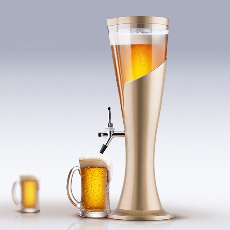  Tháp bia 3 lít HC Đựng bia hơi tươi Trà sữa Nước hoa quả Lõi đá giữ lạnh Đèn led 7 màu Vòi rót xoay 360 độ Cao cấp 2021 