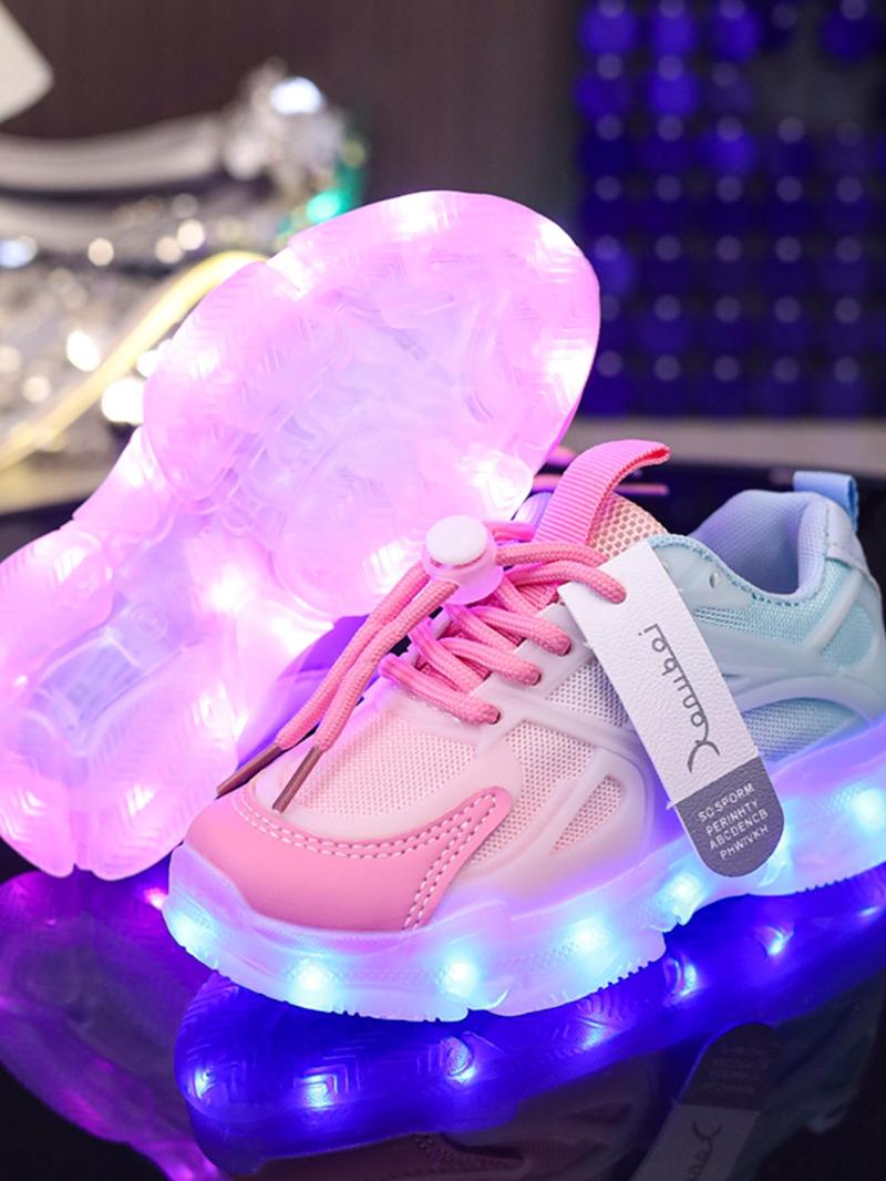 Product Introduction of Usb Rechargeable Led Light Up Sneakers, Fashionable Breathable Comfortable Sports Running Shoes, Cute Colorful Light Up Shoes for Boys & Girls, Shoes for Christmas List, Athletic 9