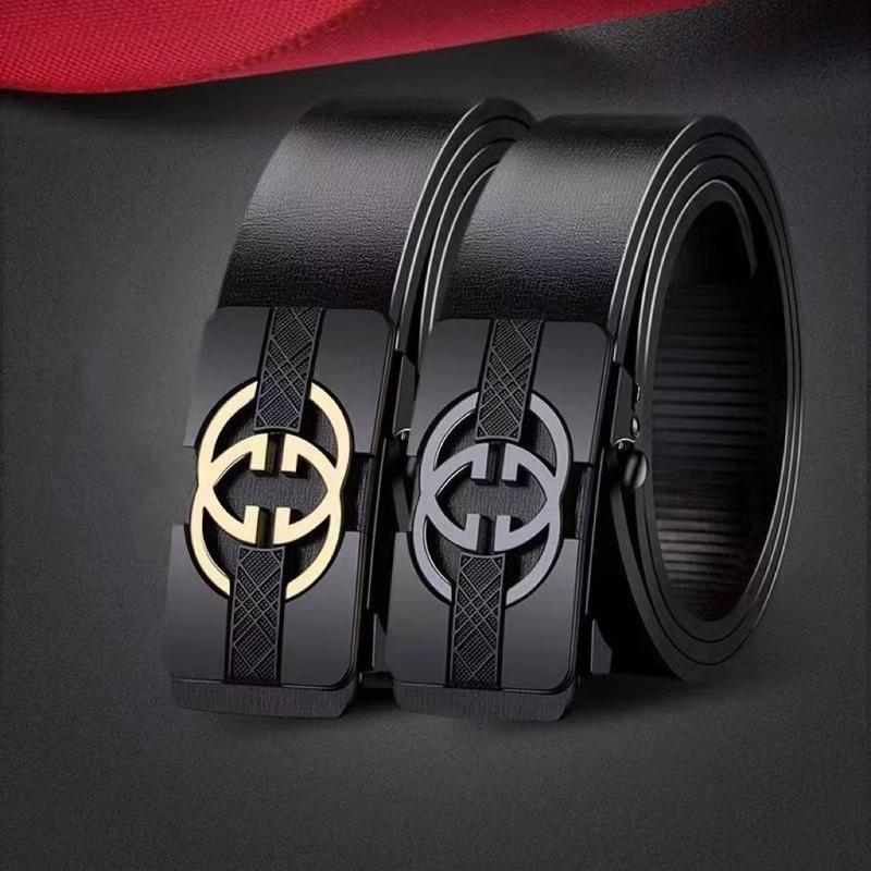 Thắt Lưng Nam Không Răng Bên Trong Mặc Chữ Khóa Tự Động Dây Da Bò Giày Đa Năng Cao Cấp Cảm Giác Quần Dây Nhà Máy bán Trực Tiếp Cao Su duyanh  leather  xoay caro trắng có dao