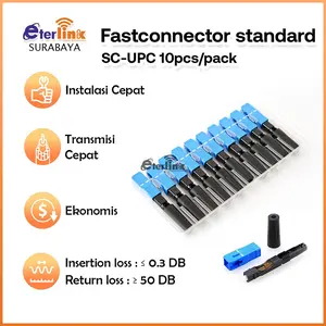 1Pack/10Pcs kconnector UPC Quick Cold connector fiber optic fast connector model Biasa