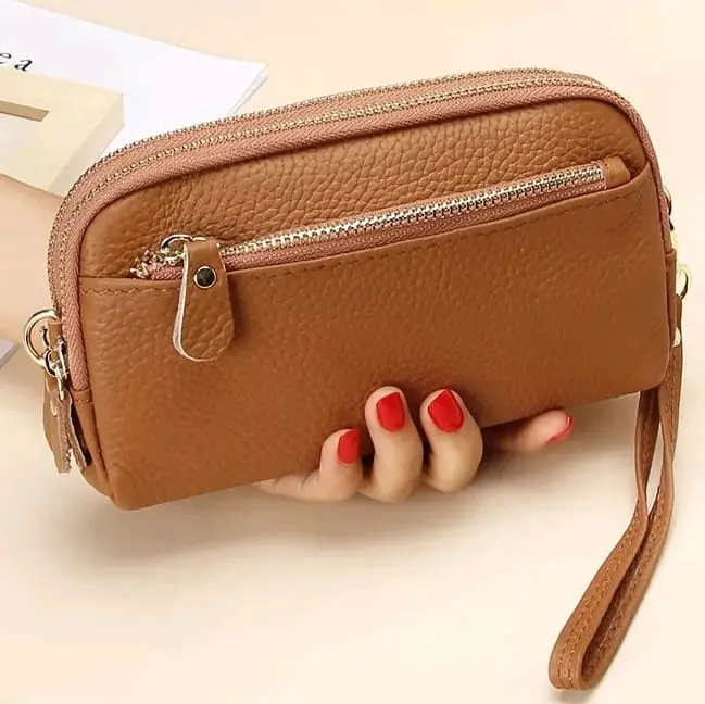 Dompet Wanita REALPICT 3 Ruang Murah Mewah Elegant untuk hp uang dan kunci kunci Dompet Panjang Dompet Kartu Wadah/Dompet Koin 1