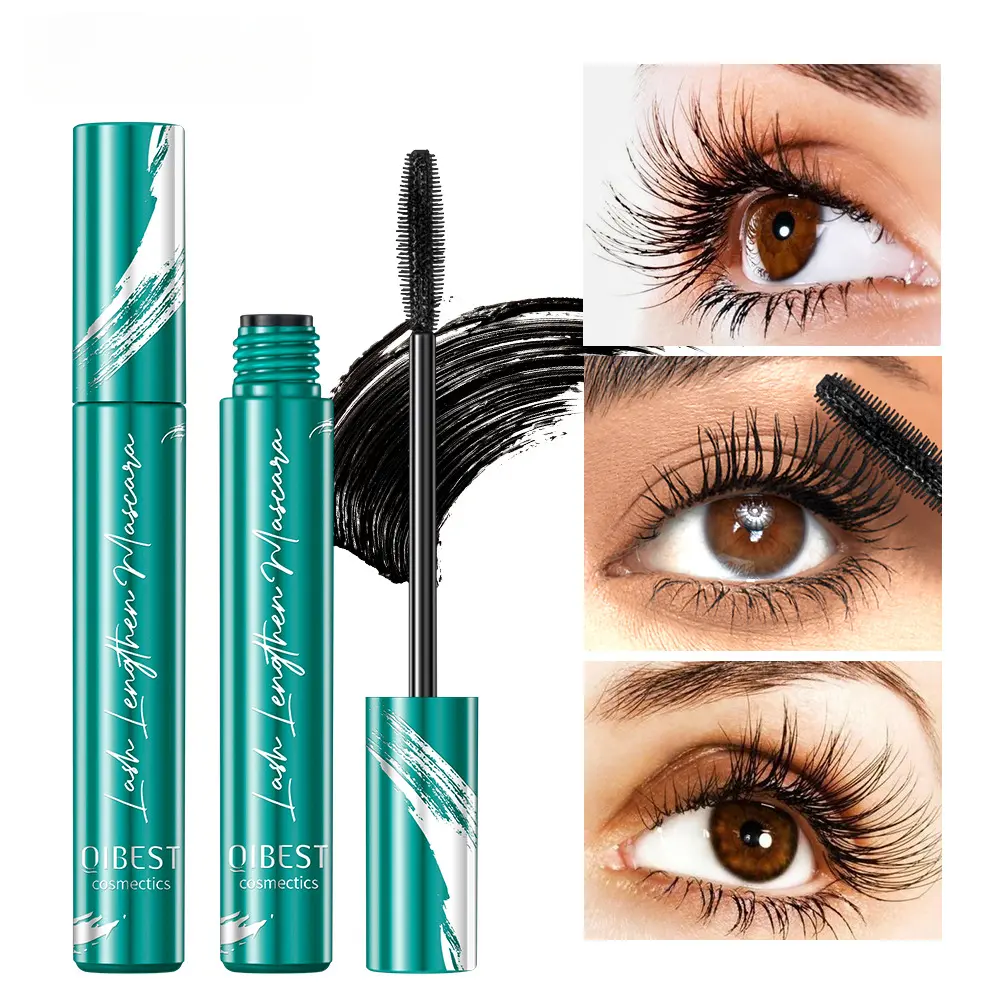 New Black Mascara Waterproof Lengthens Eyelashes Extension Non-smudge Lengthening Volume 4D Silk Fiber Mascara Cosmetics