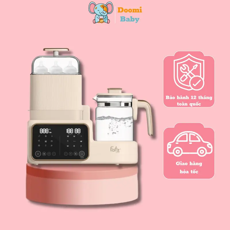 [Bảo Hành 12 Tháng] Máy Đa Năng Điện Tử (Tiệt Trùng/Sấy Khô/Hâm Sữa/Hầm Cháo Chậm/Đun & Hâm Nước) Multimax 7 Fatz Baby Hàng Chính Hãng - FZ017 0