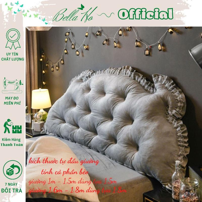 Gối Tựa Đầu Giuờng , Đệm Kê Đầu Giuờng Mẫu Hoàng Gia Đính Đá Sang Trọng