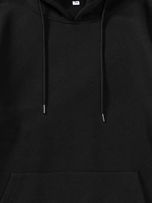 Men's Regular Fit Letter Print Barcode Hoodie, Casual Comfy Long Sleeve Hooded Sweatshirt for Fall & Winter, Men's Clothes for Daily Wear 4
