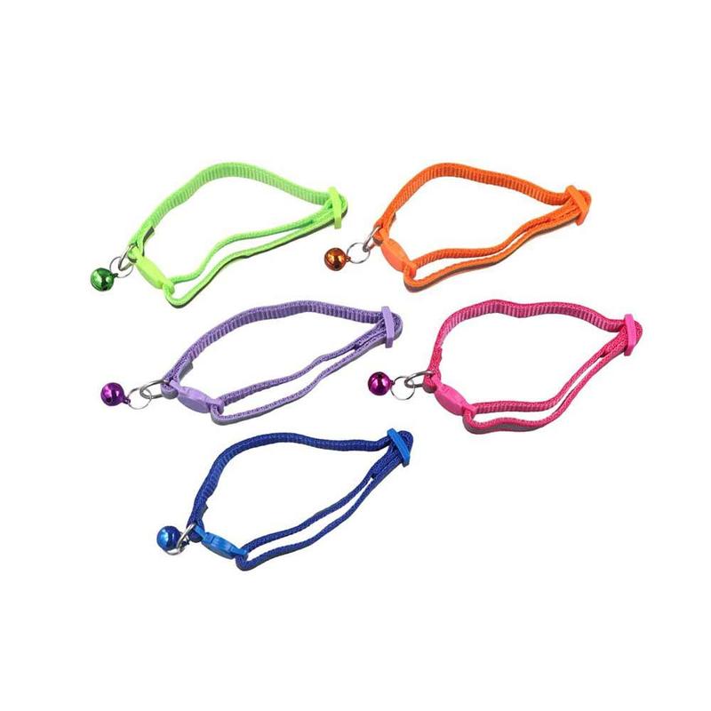 Product Introduction of Fashion 1 pcs with Bells Cat Head Pattern Adjustable Size Nylon Buckles Pet Accessories Cat Neck Strap Cat Collar Kitten Decor 8