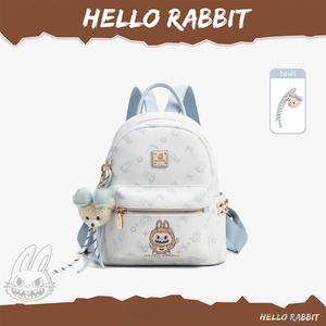 กระเป๋าเป้ดีไซน์สำหรับผู้หญิง สวัสดี กระต่าย มาพร้อมจี้น่ารักฟรี กระเป๋าแล็ปท็อป ดีไซน์น่ารัก เหมาะสำหรับโรงเรียนและการเดินทาง