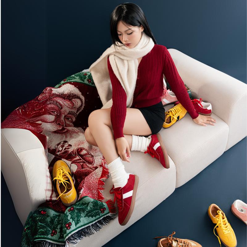 Giày Gat Shoes Lucas Shoes, Kiểu dáng Sneaker Nam Nữ, Da bò thật, Đế Bằng cao su 2.5cm, Khâu đế, dễ phối đồ