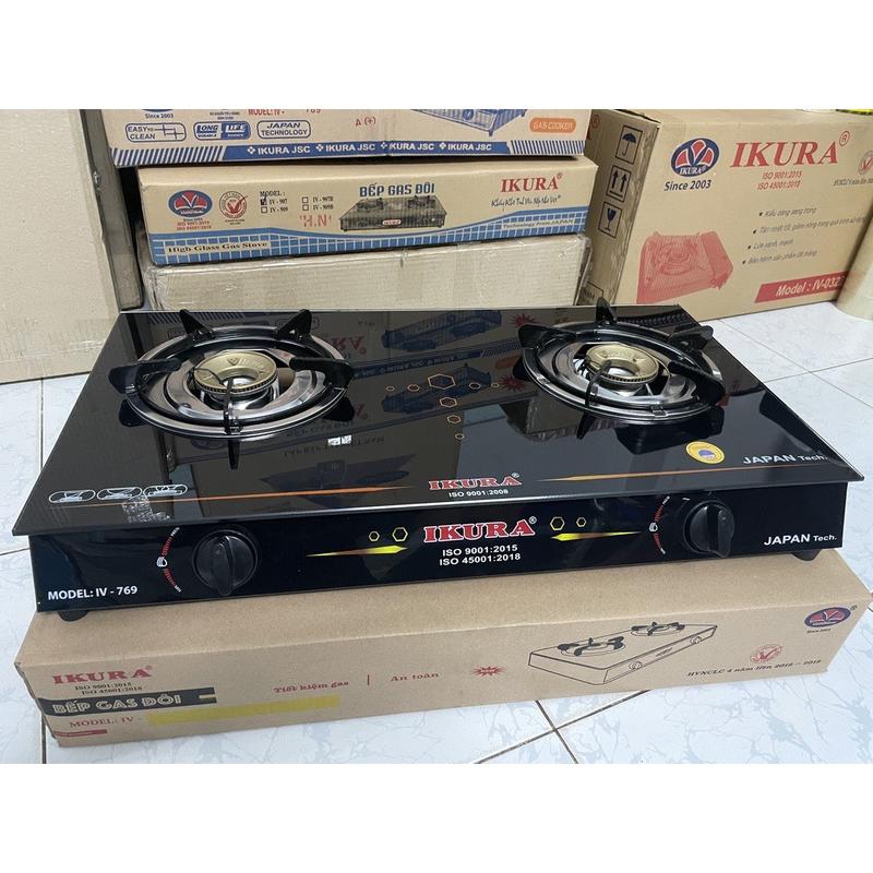 Bếp gas đôi mặt kính IKURA - IV769 - Kính cường lực - lửa xanh tiết kiệm gas 5