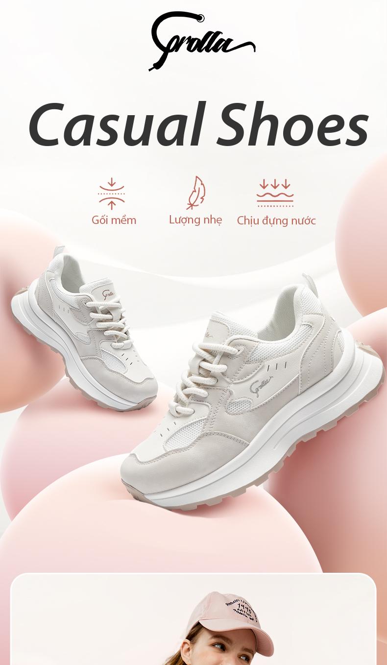 Product Introduction of Corolla Giày Thể Thao Sneaker Nữ  Fashion Phong Cách Hàn Quốc Dế Cao 4.5CM Chống Trượt Dộ Co Giãn Cao Kháng Khuẩn Thoáng KhíGiày Giày Lười Dồ Hot Trend Shoes【Nên mua kích cỡ lớn hơn 】 12