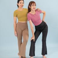 Gambar FitYou Flare Leggings Softcloud+ Materials High Legging Nyaman Panjang Spandex Waist - Frost, S dari FitYou Kab. Tangerang 2 Tokopedia
