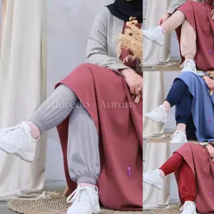 AURANY Celana Inner Wanita Muslimah Celamis Dalaman Gamis Legging iner Panjang Jumbo PREMIUM JOGGER