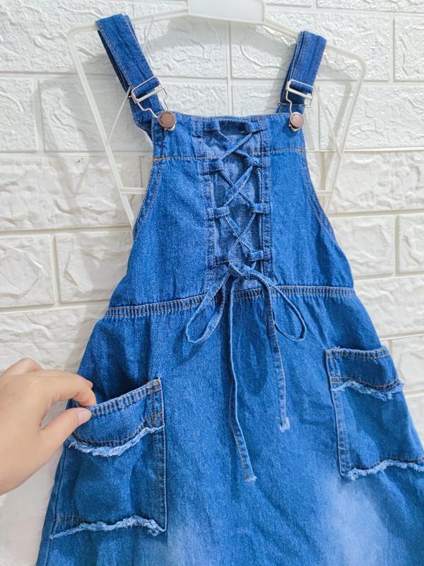 RKPJ/rok kodok panjang jeans anak perempuan/ overall jeans / termurah overall panjang semata kaki berkualitas /KELMOSHOP JEANS Perempuan Fashion Perempuan 4