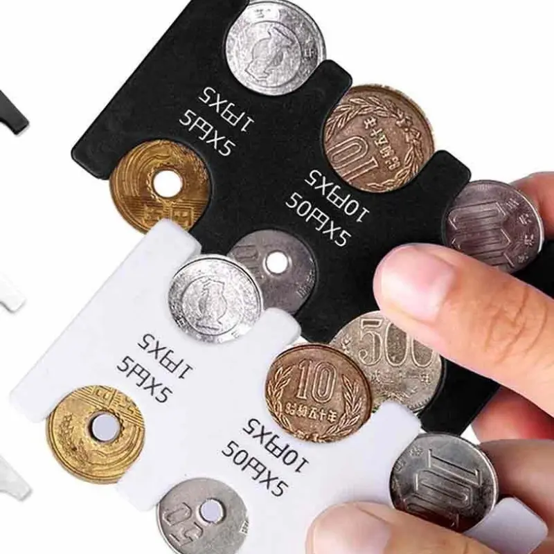 In-stock and Hot-selling Japanese Coin Clip, Plastic Coin Sorting Coin Purse, Portable Wallet, Coin Storage Wallet