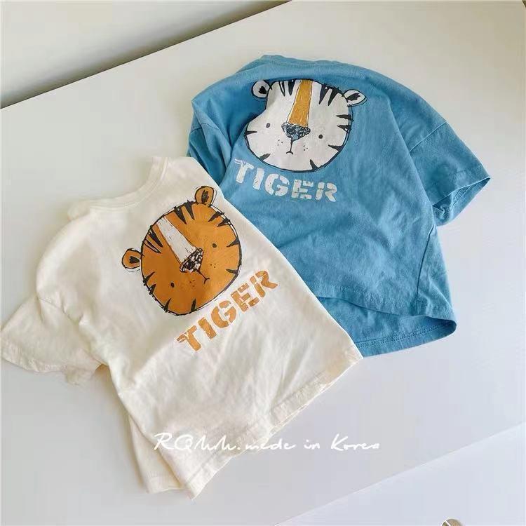 Product Introduction of Kemeja-t lengan pendek untuk kanak-kanak lelaki dan perempuan, Baju atasan kartun serba guna, kasual, Lengan separuh, pakaian bayi leher bulat, musim panas 0006 1