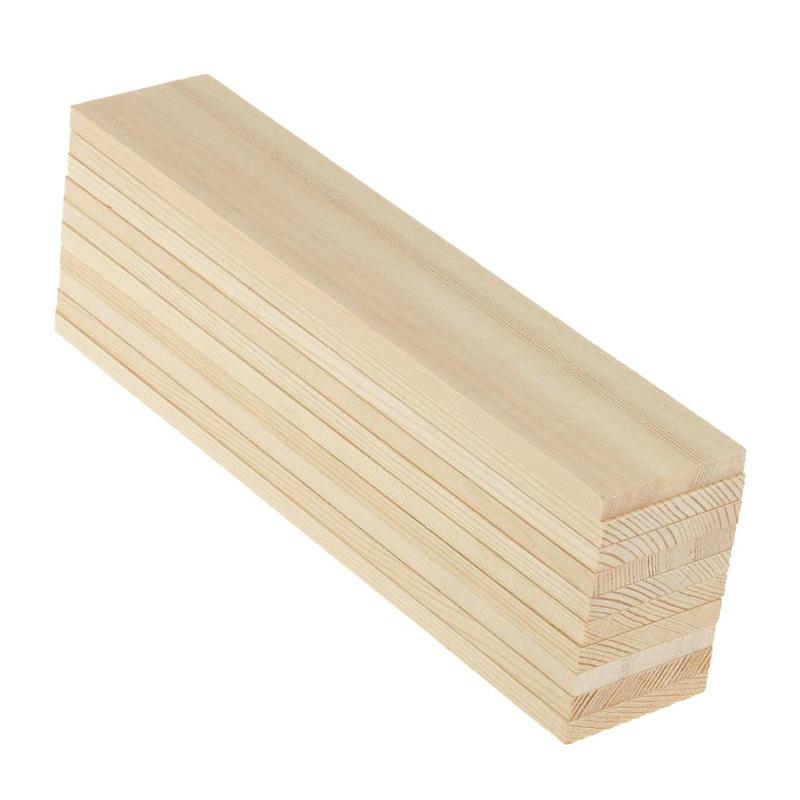 Bảng điều khiển hình chữ nhật bằng gỗ tự nhiên, Gói 10, 10cm, để làm mô hình và thủ công 3