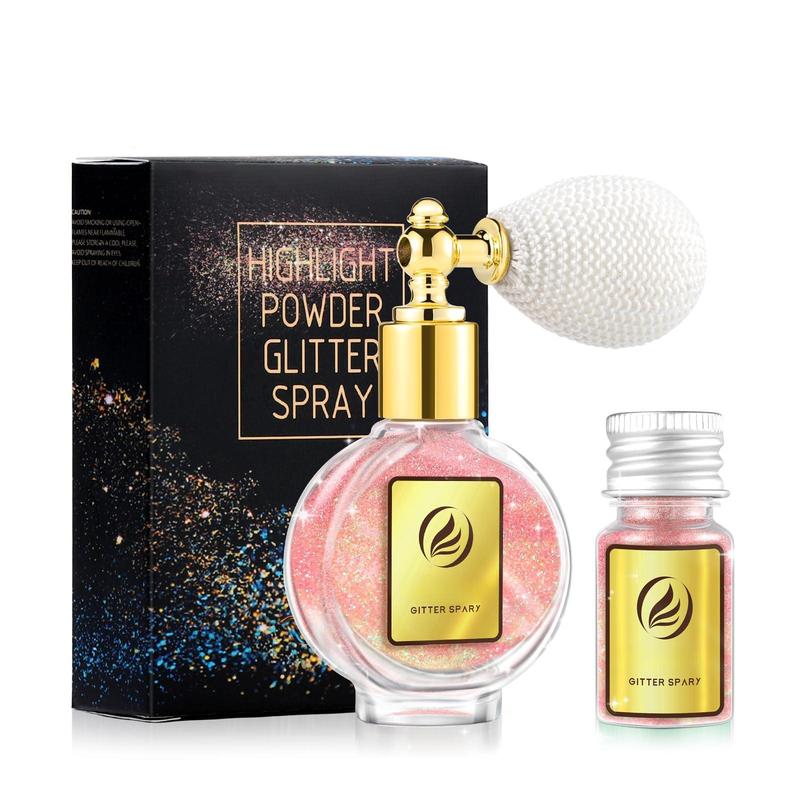 Pink Body Glitter Spray - Holographic Shimmer Powder Sparkle For Hair ...
