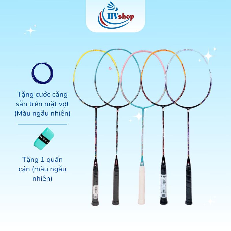 Vợt cầu lông IXE Dragon Warrior 660 căng max 12kg kèm cước tặng căng sẵn màu ngẫu nhiên kèm quấn cán BH 3 tháng cán vợt sport - HV SHOP