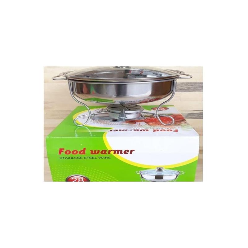 FOOD WARMER/prasmanan bulat warmer stove food / Tempat prasmanan bulat / chafing dish round prasmanan bulat 28 cm 3