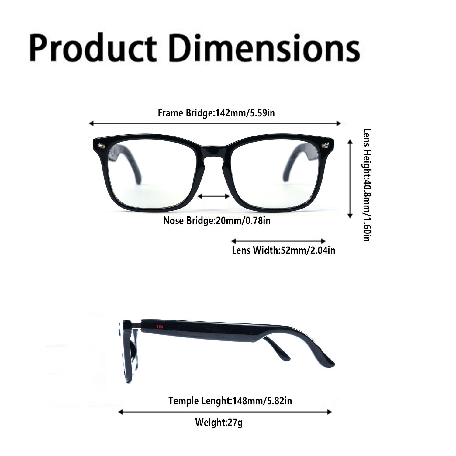 Smart glasses, app translation, color-changing lenses, high-definition voice calls, Hi-Fi music quality, open-ear audio glasses. - Image 2