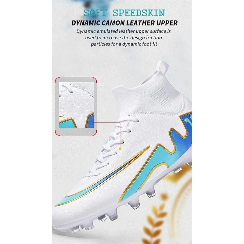 Product Introduction of Ready Stock AG Spike Football Boots 4 Colors High-Top Football Boots Spike Football Boots Anti-Slip Comfortable Grass Training Shoes Futsal Football Boots Adult Outdoor Grass Casual Shoes Anti-Slip Wear-Resist 43