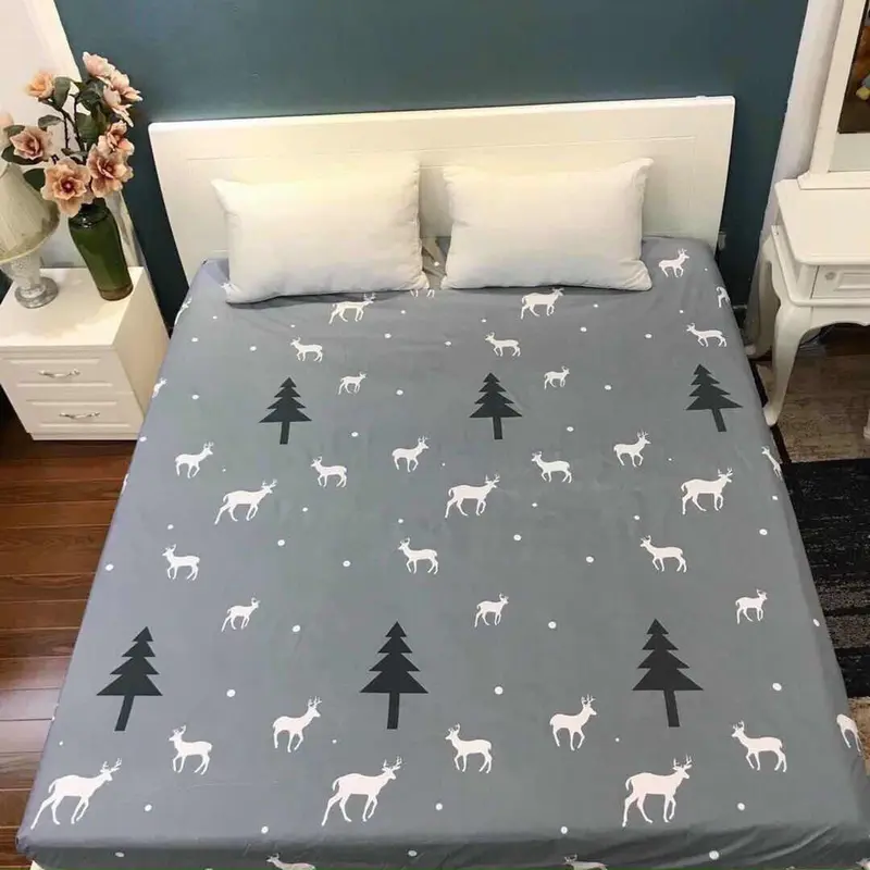 Ga Chống Thấm Cotton Bảo Vệ Đệm ,dành cho đệm dày ~10cm ,đủ 3 size m6-m8-2m ga nệm  cotton lạnh 4