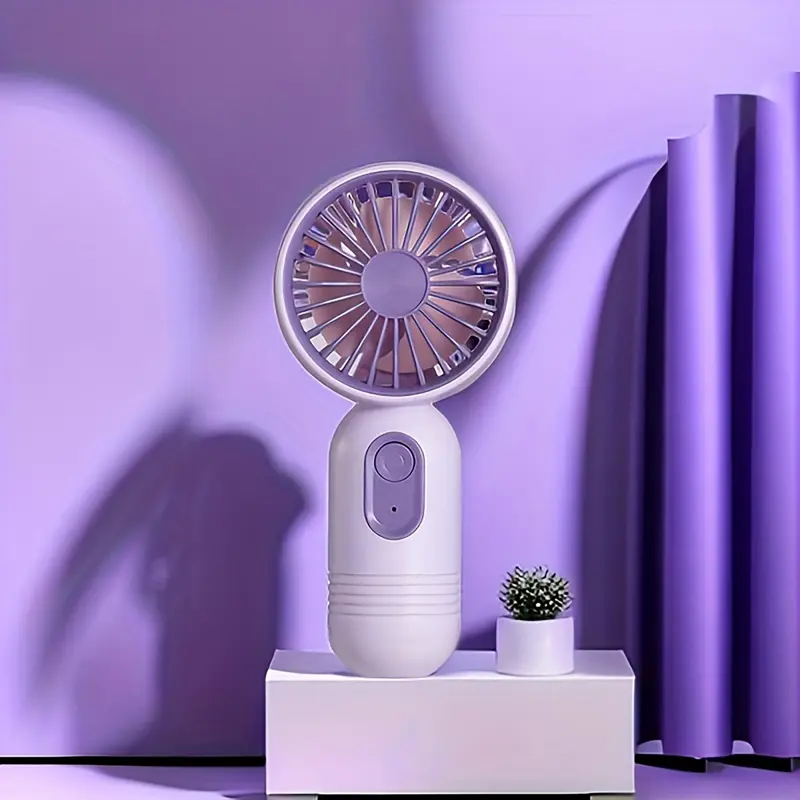 Portable Fan, USB Rechargeable Fan Portable 3-Wind Speeds Handheld Fans, Silent Operation Personal Cooling Fan for Office, Outdoor, Travel, and Camping, USB & Mobile Mini Fan 0