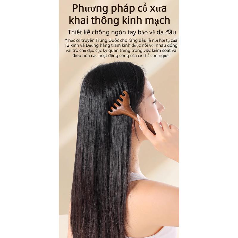 Lược Mát Xa Bấm Huyệt Năm Chấu, Máy Massage Đầu, Để Chà Xát 5