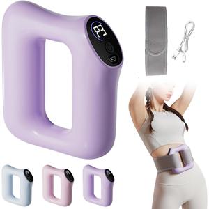 マルチ機能全身ファシアリング、ボディシェイプ＆筋肉リラクゼーション、人間工学に基づいた電気式ファシアマッサージ器 8段階調整可能な高周波振動、ジムフィットネスツール,紫色