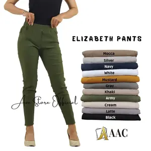 Elizabeth Pants Celana Chino Wanita Melar Elastis Fit Celana Panjang