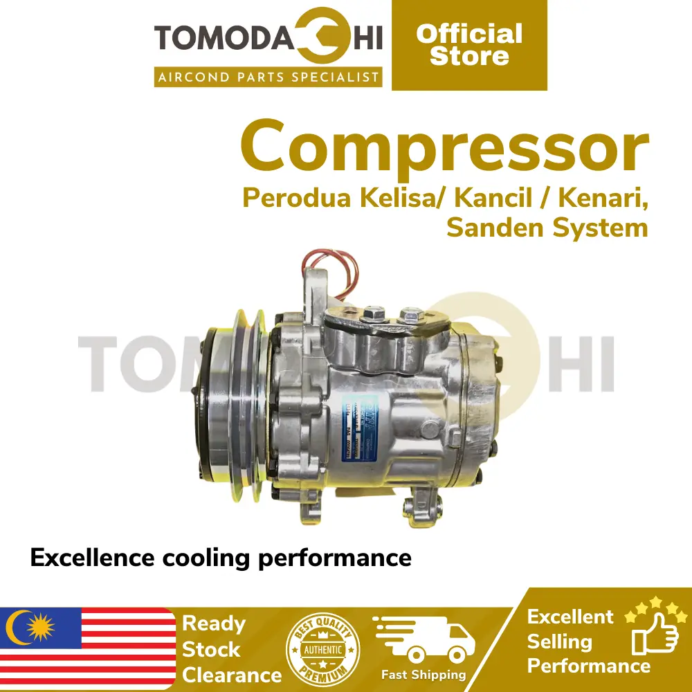 TOMODACHI Car Air Cond Compressor Aircond Perodua Kelisa Kenari Kancil ...