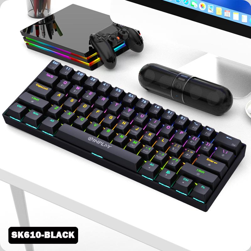 Inplay SK610 Wireless Mechanical Keyboard with Brown Switch RGB Gaming ...