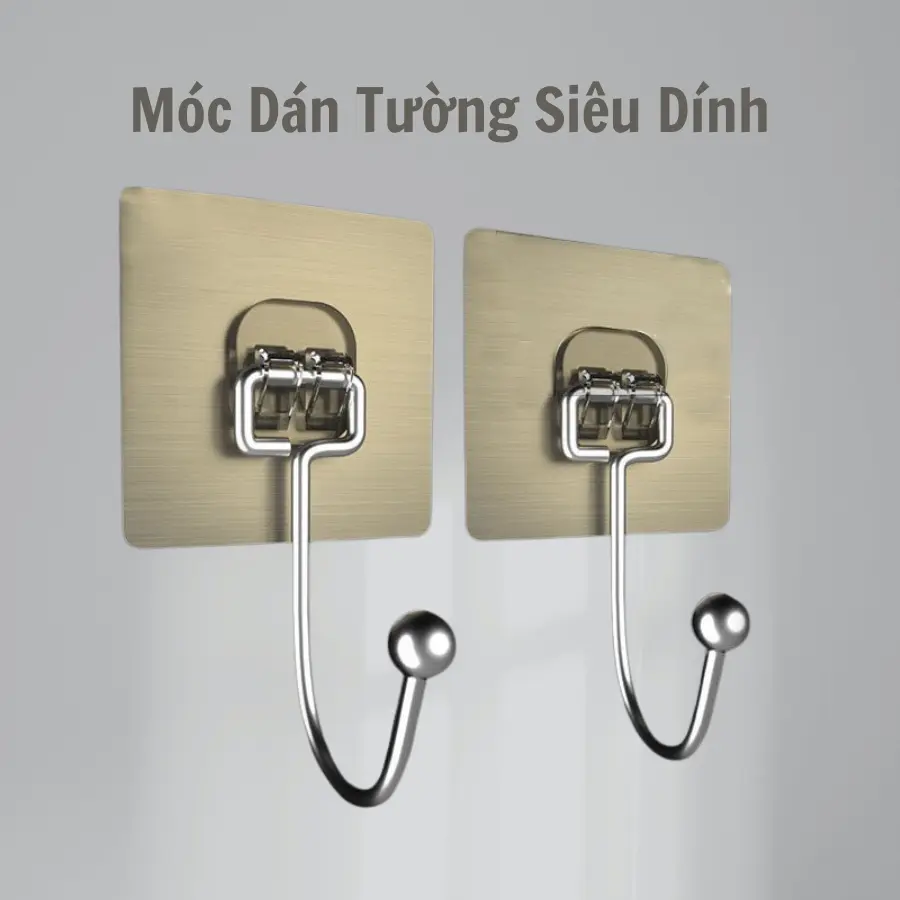 Móc dán tường Inox chịu lực 5kg siêu dính inox treo đồ