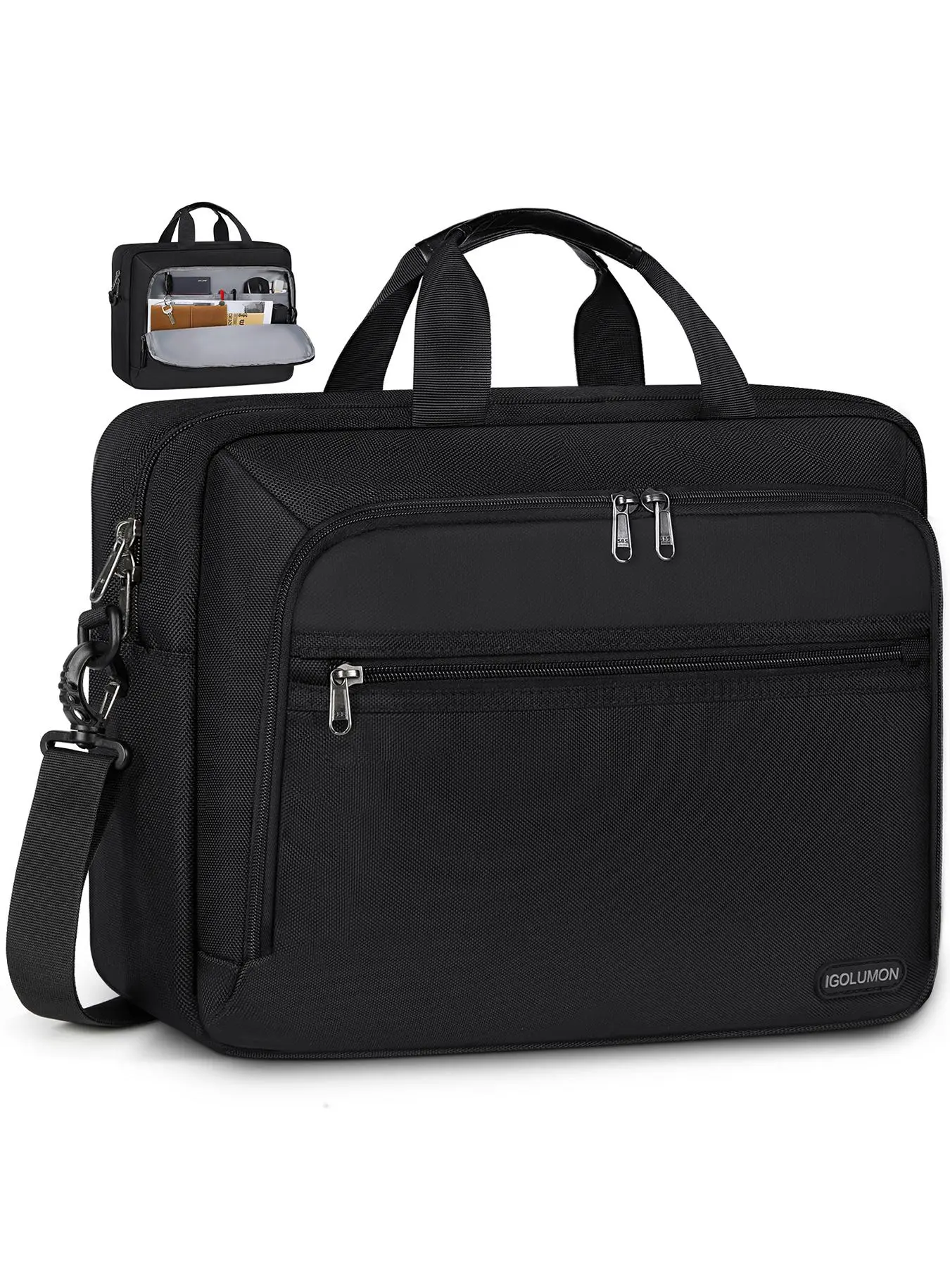 15.6 Inch Laptop Bag, Large Laptop Briefcase, Waterproof Computer Carrying Case, Shoulder Bag for Business Travel Work College