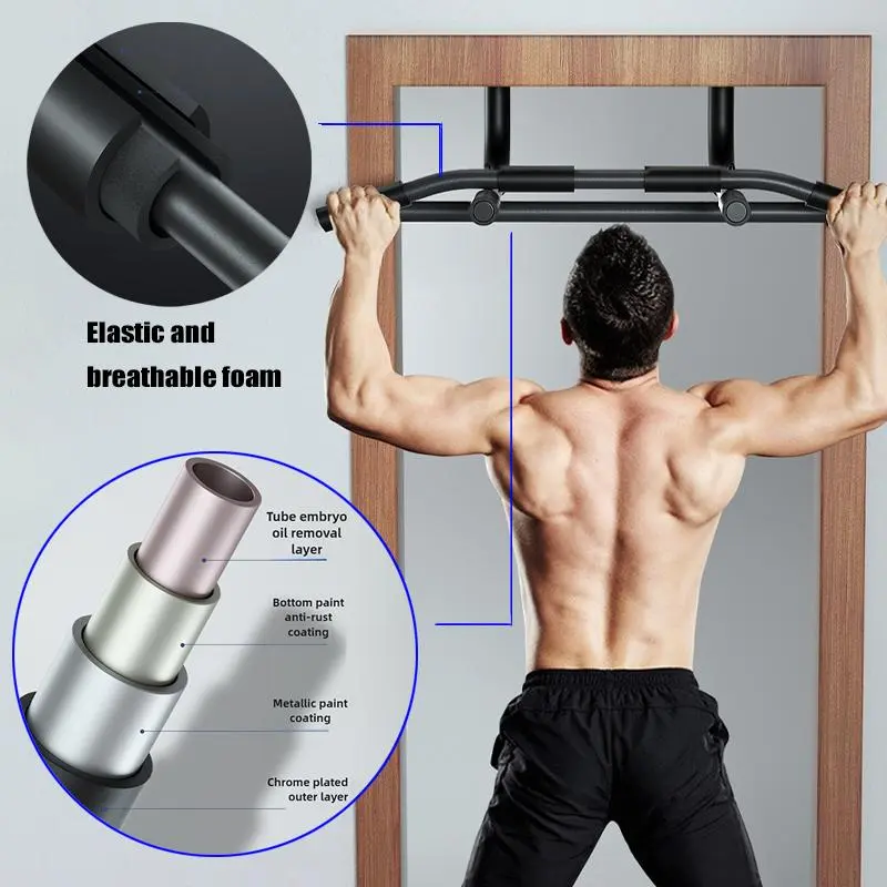 Door Frame Pull Up Bar, Portable Pull Up Bar, Multipurpose Home Gym Fitness Bar, Indoor Strength Training Upper Body Exercise Bar, Calisthenics Equipment 5