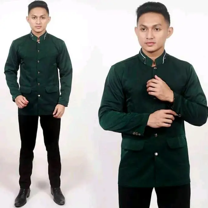 JASKO POLOS Koko Panjang Baju Pria Muslim Tebal Seragam Putih 1