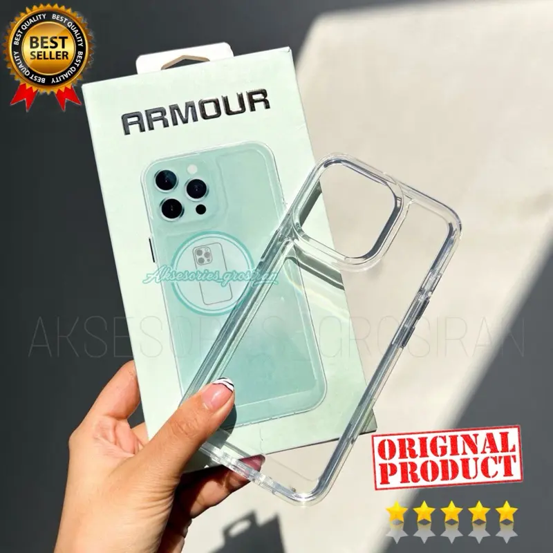 [+PACK BOX] ANTI KUNING !! ARMOUR MILITARY Case Akrilik Bening IPHONE 7 7+ 8 8+ SE 2 X XS MAX XR 11 12 13 14 15 PRO MAX 14+ 15+ PLUS Casing Transparan Hard Clear Case Premium Acrylic
