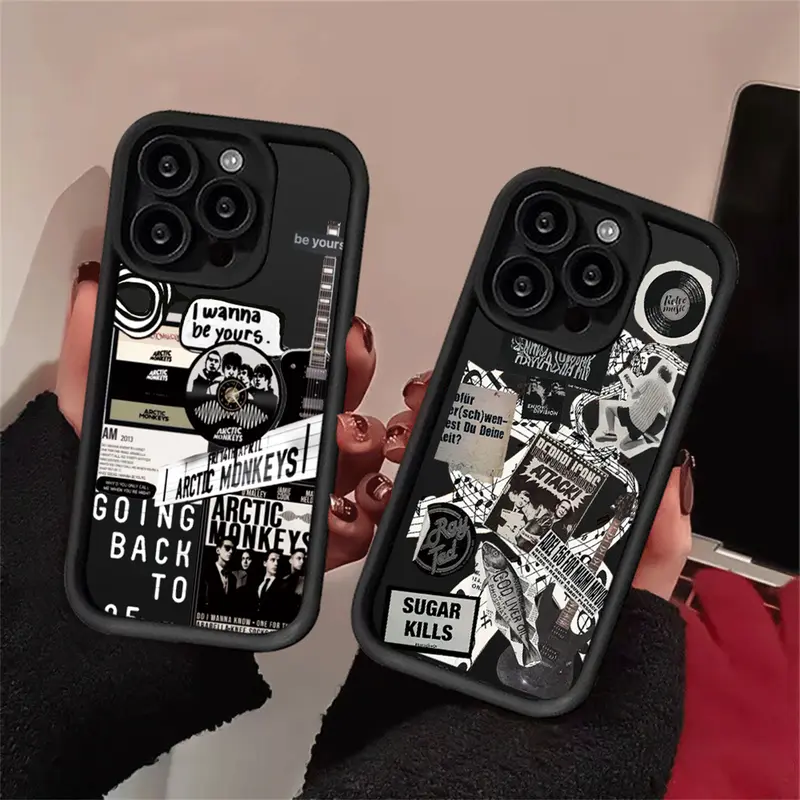 Casing Untuk hp Infinix Hot 50 Pro Plus Hot 50i Smart 9 Note 40 Pro GT 20 Pro Smart 8 Pro Hot 40 Pro Smart 8 5 6 7 Note 30 Hot 40i 30i 20S Note 12 Hot 12 11 9 10 Play SPARK 20C GO 2024 Cool Music Band illustration Soft Case 4