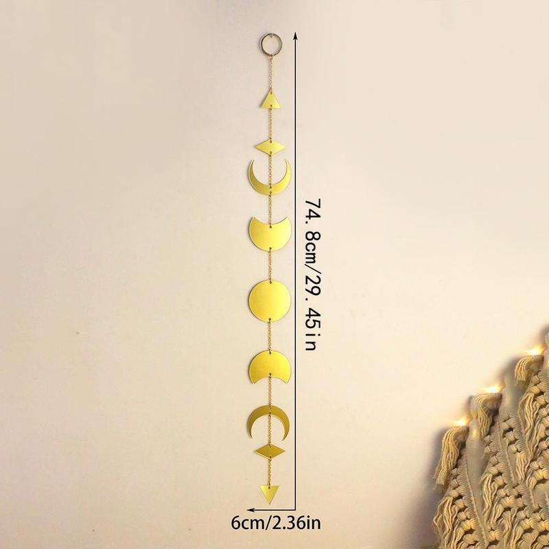 Moon Design Wall Hanging Mirror, 1 Count Creative Moon Pendant, Wall Hanging Ornament for Home Bedroom Living Room 1