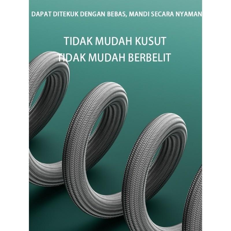 Selang Shower Fleksibel Anti Ledakan Aliran Besar Nilon Premium Tekanan Tinggi Awet Mudah Pasang Selang Shower Fleksibel Anti Ledakan Aliran Besar Nilon Premium Tekanan Tinggi Awet Mudah Pasang