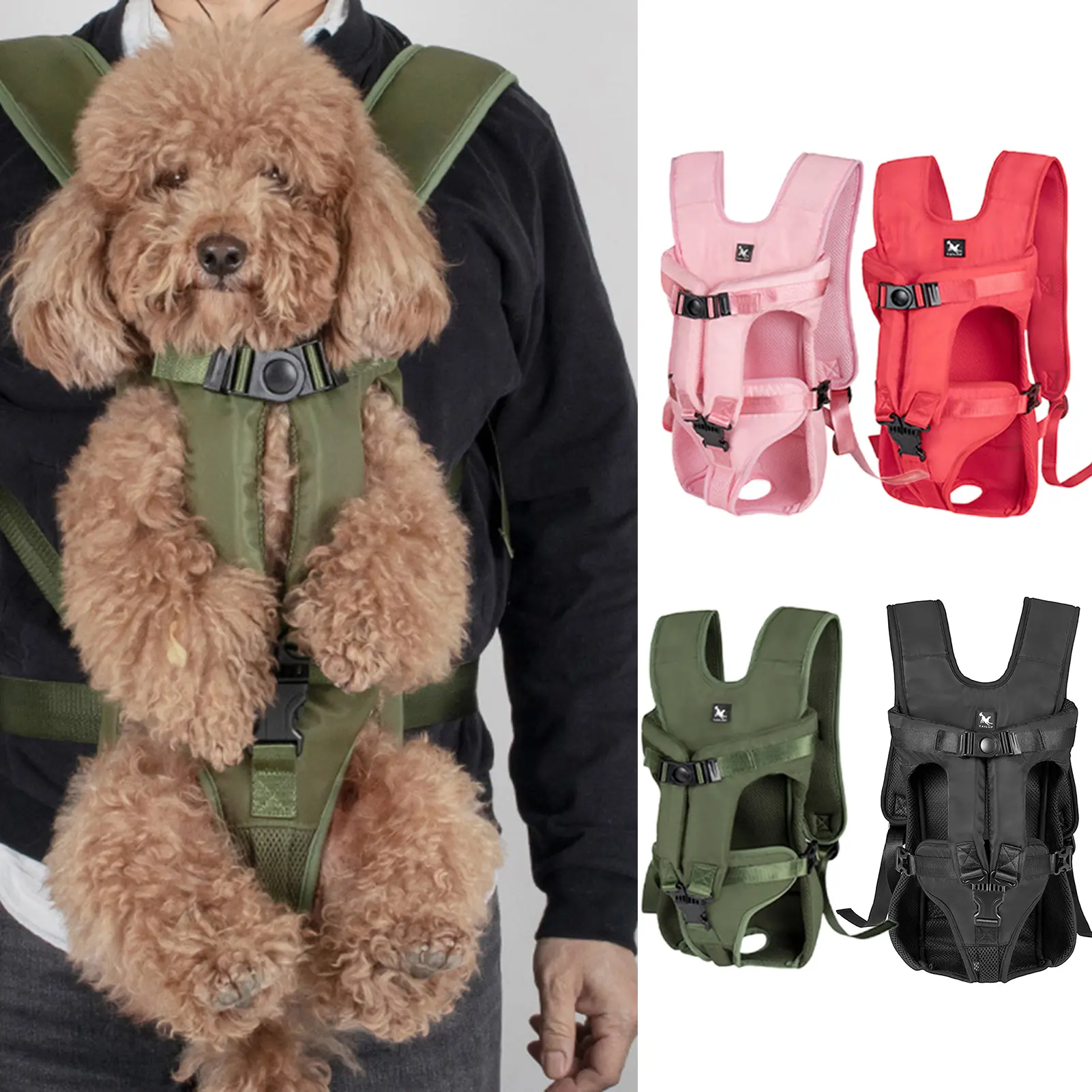 Pet Carrier Convenient Adjustable Oxford Cloth Multi-purpose Water-Resistant Dog Backpack for Outdoors