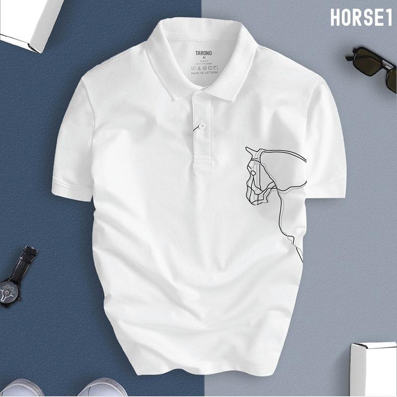 Áo Polo nam cổ bẻ vải xịn Fullbox, trẻ trung, thanh lịch Ngựa chiến HORSE01 Menswear Top Shirt Có Cổ