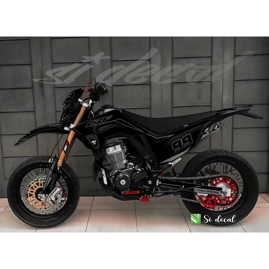 stiker decal crf 150L hitam  custom full body khusus doff anti gores bagus keren terjangkau