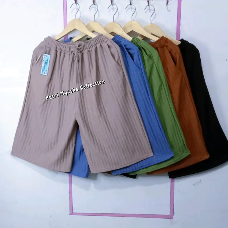Celana Pendek Wanita Kulot Knit 7/8 Santai 3