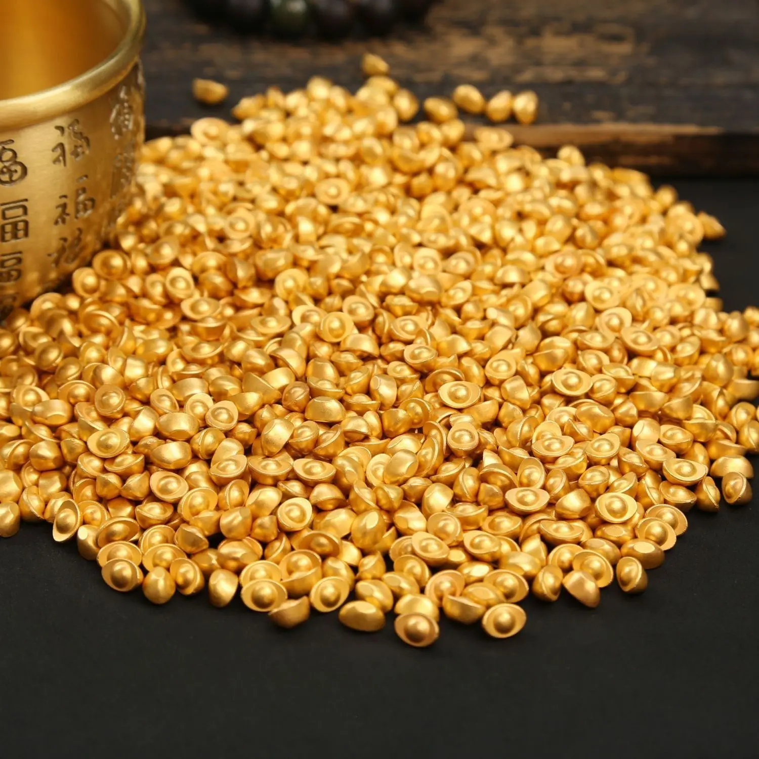 decorations gold mini ingots for wealth New Year decorations stuffing accessories
