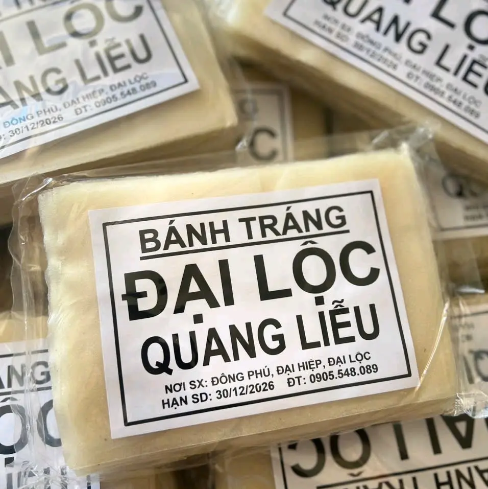 4 gói bánh tráng Đại Lộc 500g dẻo dai - Đặc sản Quảng Nam chính gốc