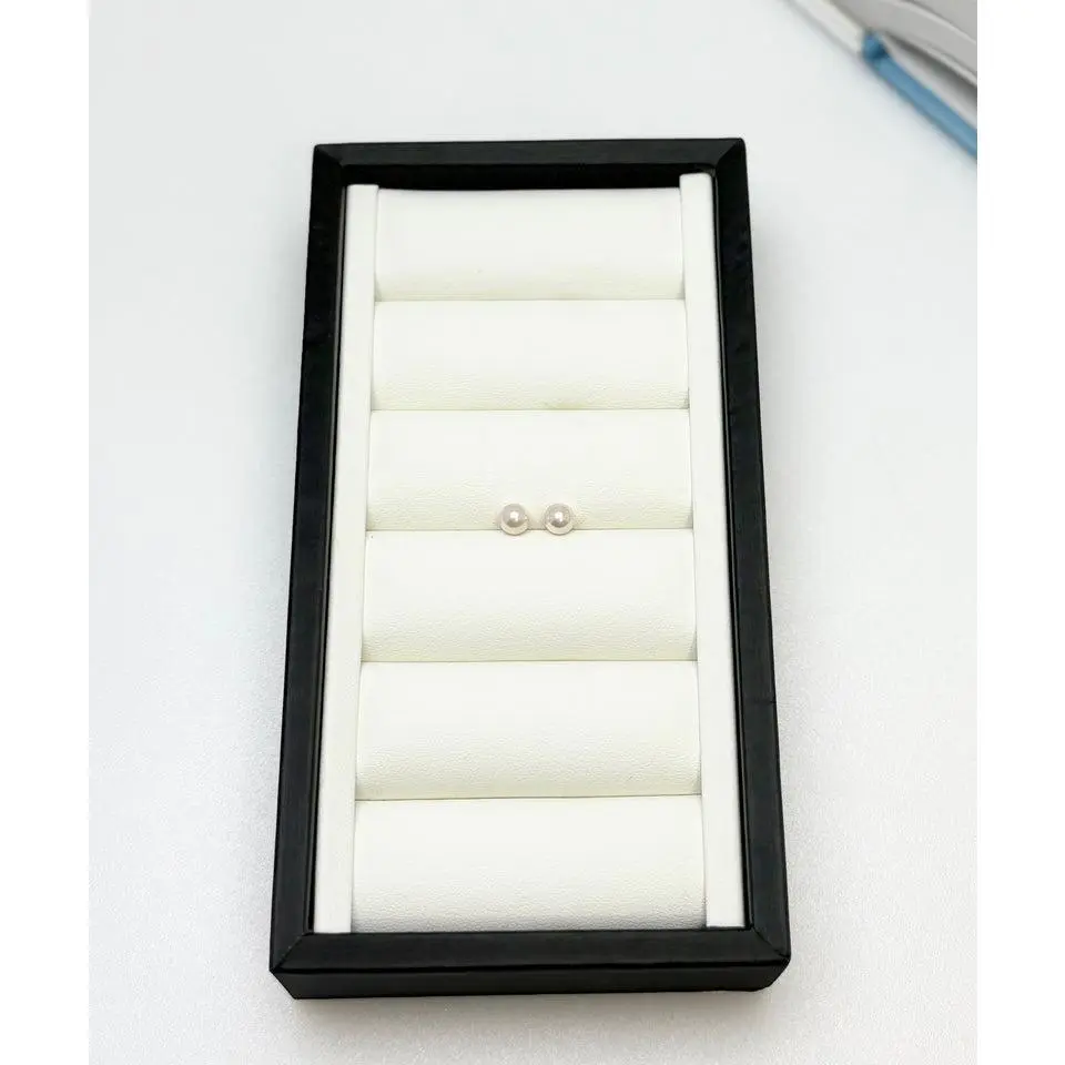 18K Solid Gold Saltwater Japan Akoya Light Pink Pearl (5.5-6mm) Studs Earring | Timeless Radiance for Every Occasion