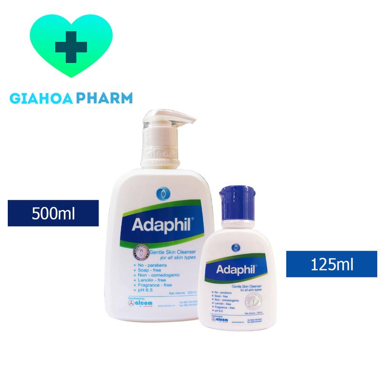 Sữa rửa mặt toàn thân dịu nhẹ Adaphil GAMMA hợp mọi loại da da mỏng nhờn khô mụn tắm khô an toàn trẻ sơ sinh