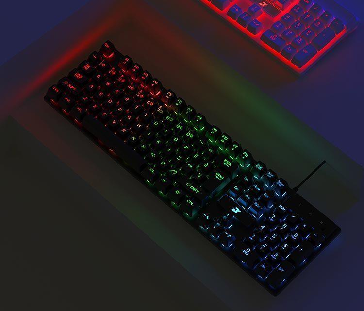 Product Introduction of Bàn phím RGB Marquee, Bàn phím cơ, Bộ chuột cảm giác, Chuyên dụng cho máy tính để bàn và máy tính xách tay chơi game, USB có dây, Năm 2025 7